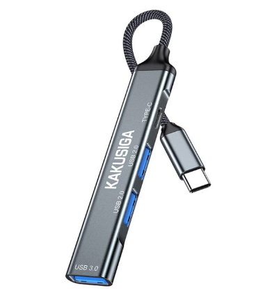USB-разветвитель Kakusiga KSC-1417 3USB / Type-C 0.06 м на Type-C серый