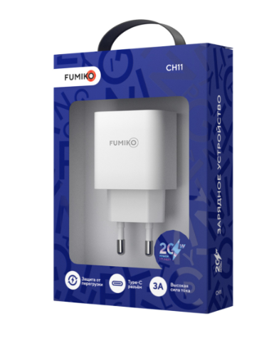 Зарядное устройство FUMIKO CH11 PD20W 1Type-C белое