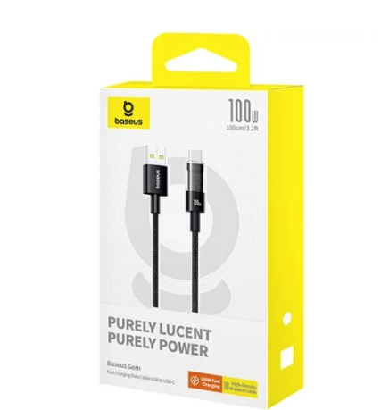 Кабель Baseus Fast Charging Data Cable Type-C - USB 100W черный, 1м
