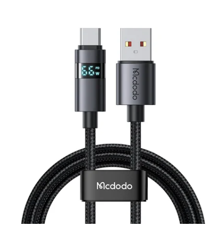 Кабель McDodo CA-6520 Type-C - USB черный, 6A, 1,2м