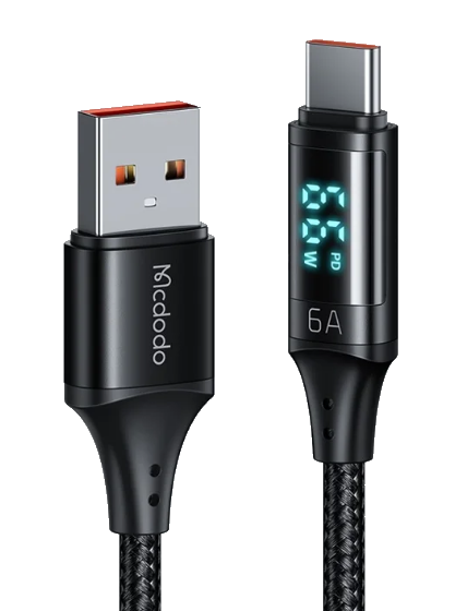 Кабель McDodo CA-1080 Type-C - USB 6A черный, 1,2м