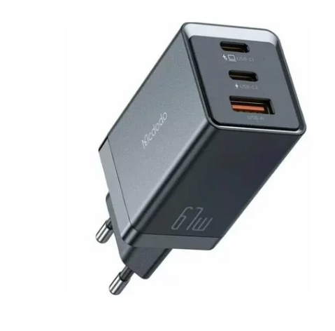 СЗУ-1USB+2USB-C McDodo CH-1541 67W-70W, черный