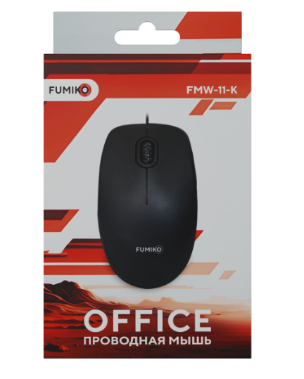 Мышь проводная FUMIKO OFFICE черная