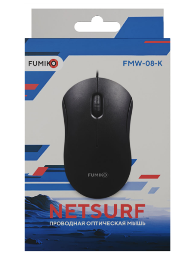 Мышь проводная FUMIKO NETSURF черная