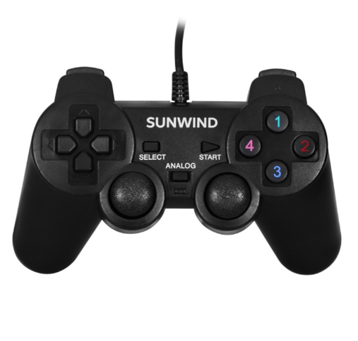 Геймпад проводной для ПК Sunwind SW-GP100M черный
