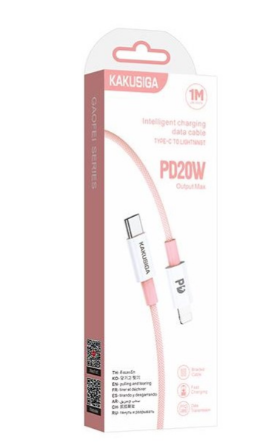 Кабель Kakusiga KSC-723 Type-C / Lightning 3А PD20W розовый