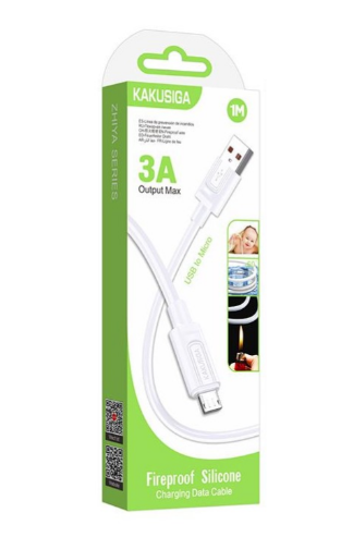 Кабель Kakusiga KSC-963 Micro USB 3A силиконовый белый