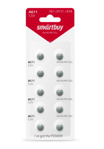 Батарейка часовая SmartBuy AG11 (1 шт)