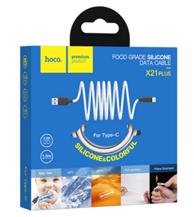 Кабель Hoco X21 Plus MicroUSB сине-черный