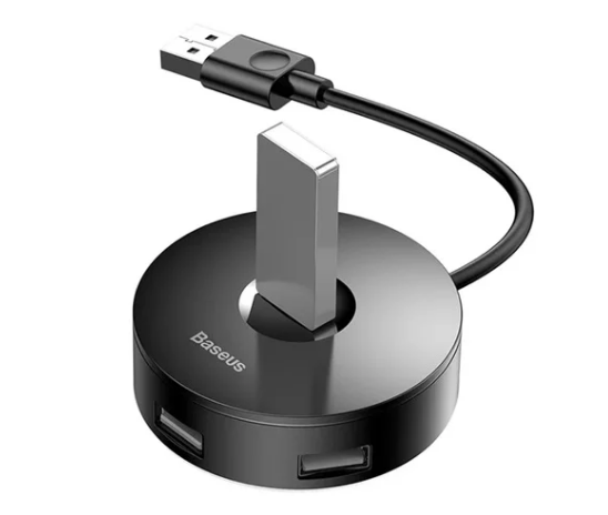USB HUB Baseus round box USB3.0 to USB3.0+USB2.0*3, 1м черный