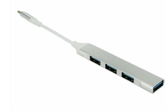 Type-C HUB 4 порта USB, тех.упак (белый)