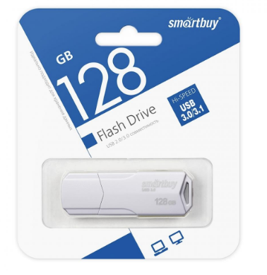 USB-Flash 128GB SmartBuy (USB 3.0) Clue белая
