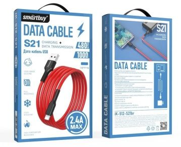 Дата-кабель SmartBuy S21 красный