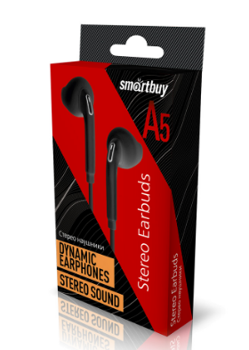 Внутриканальные наушники SmartBuy A5, черные