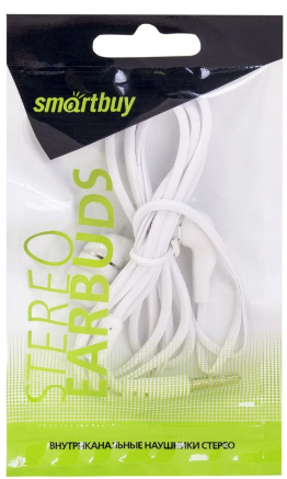Внутриканальные наушники SmartBuy A4, белые, в пакете