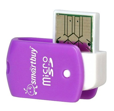 Картридер MicroSD Smartbuy, фиолетовый (SBR-706-F)