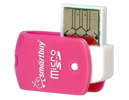 Картридер MicroSD Smartbuy, розовый (SBR-706-P)