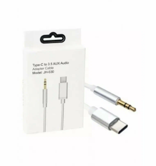 Кабель AUX "3,5 мм" Jack - Type-C JH-030 Белый