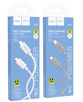 Кабель USB - Type-C Hoco X107 (3A) Белый