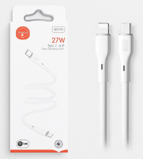 Кабель Type-C - Lightning XO NBQ231A (3A, 27W, PD) Белый