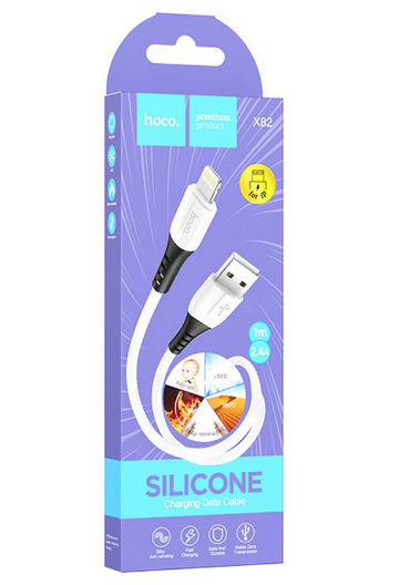 Кабель Hoco X82 PD USB- Lightning белый, 1м