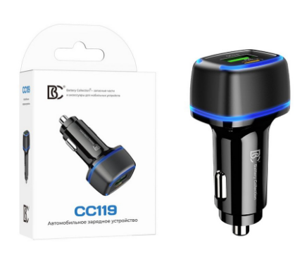 АЗУ USB/Type-C BC CC119 (20W, QC3.0, PD, 1Type-C, 1USB) Черный