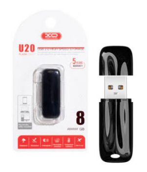 USB-флеш (USB 2.0) 8GB XO U20 Черный