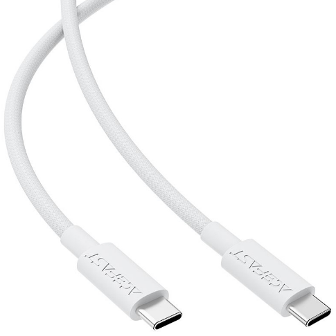 Кабель Type-C - Type-C Acefast C18-03 (3A, 60W, PD, оплетка нейлон, 1.2 м) Белый