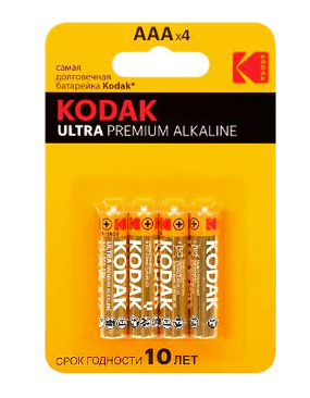 Батарейки Kodak R03-4BL ULTRA PREMIUM ALKALINE (1шт)