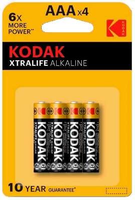 Батарейки Kodak R03-4BL XTRALIFE ALKALINE (1шт)