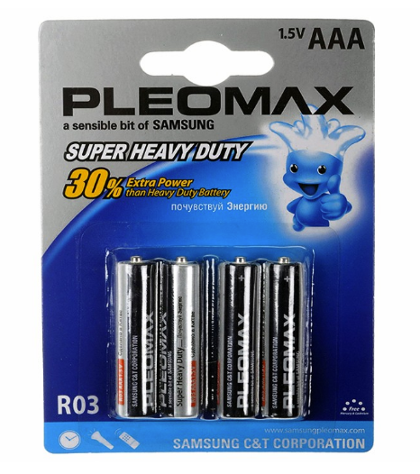 Батарейка Samsung Pleomax R03 BL4