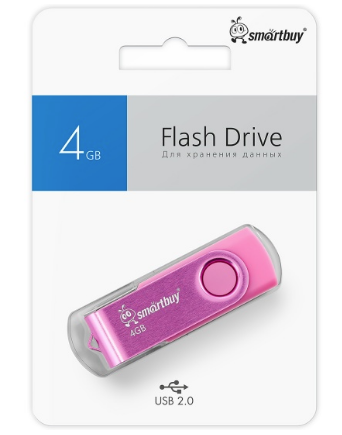 USB-Flash 4GB Smart Buy Twists розовая