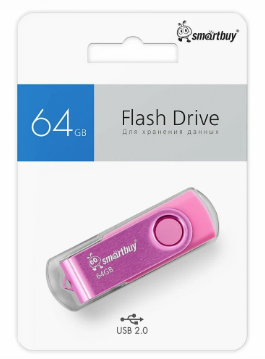 USB-Flash 64GB Smart Buy Twists розовая